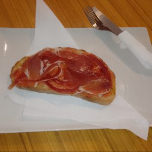 Tostada de jamón serrano